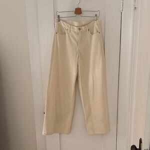Gap Wide Leg Jeans in Cream — Women's Flare & Wide Leg